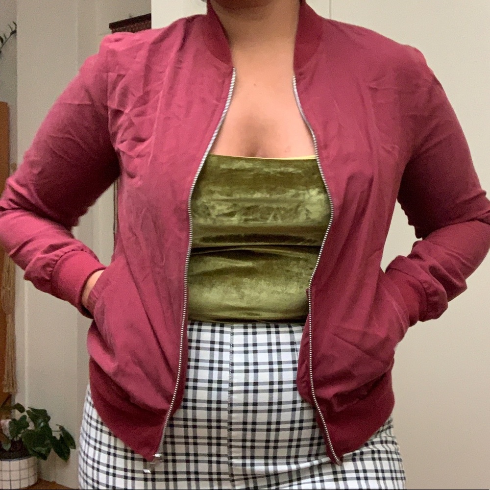 American Apparel Amelia Pink Bomber Jacket